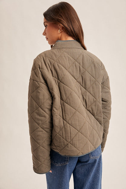 Olive Wood Quilted Jacket