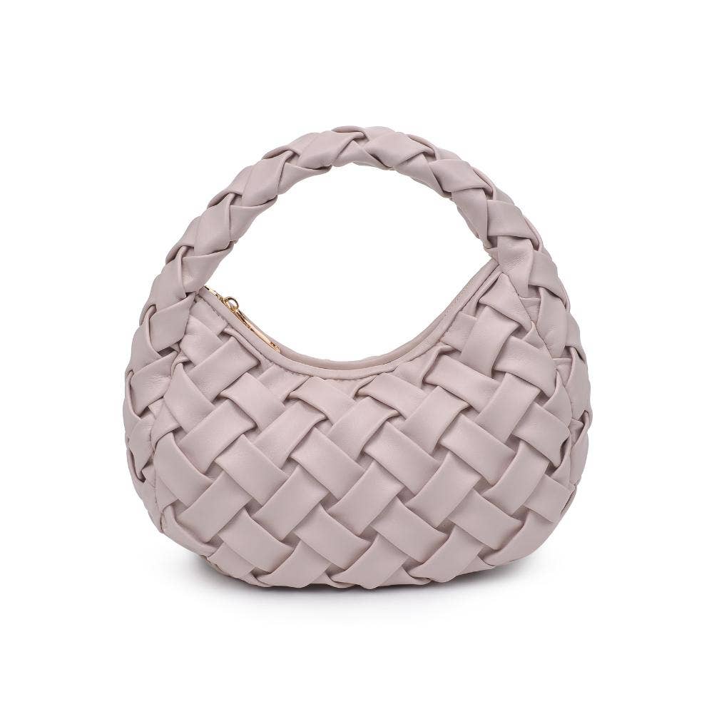 Noreen Woven Clutch: Oatmilk