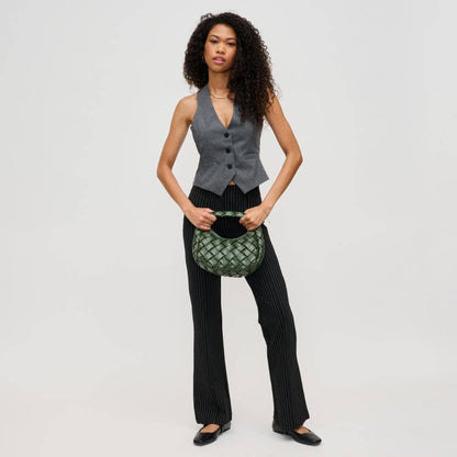 Noreen Woven Clutch: Oatmilk