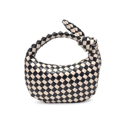 Lizbeth Woven Knot Clutch: Oatmilk