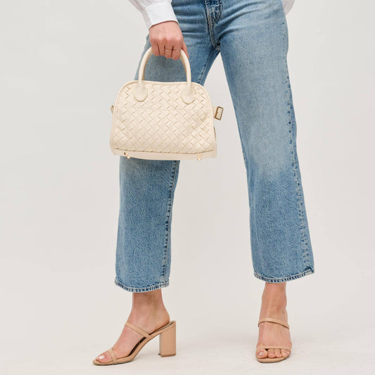 Kristie Woven Crossbody: Ivory