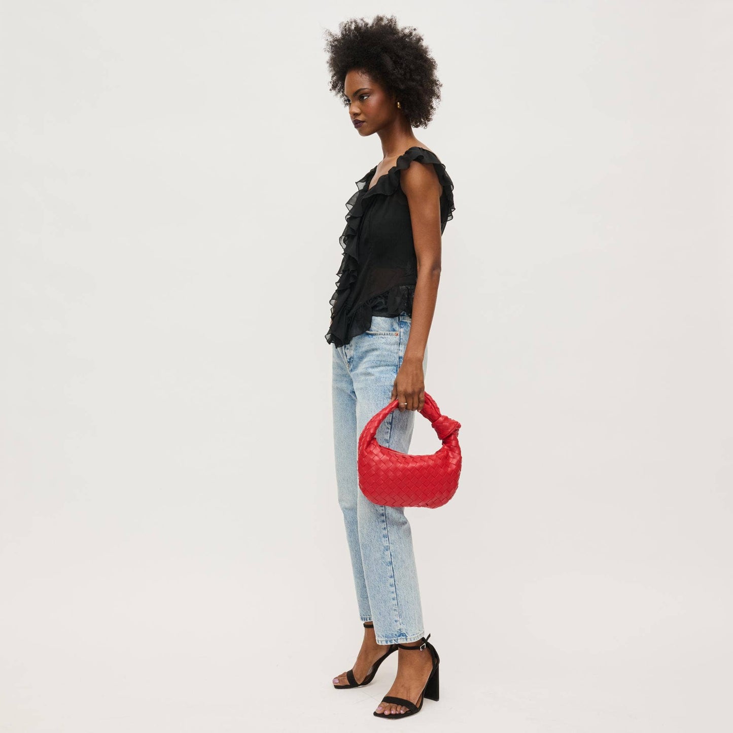 Lizbeth Woven Knot Clutch: Oatmilk