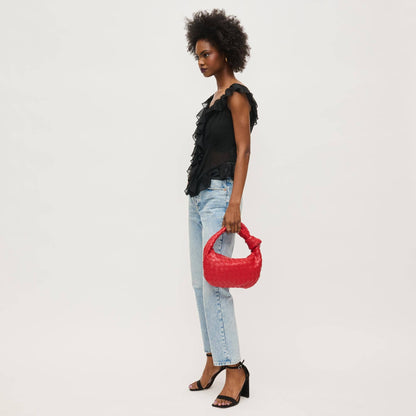 Lizbeth Woven Knot Clutch: Oatmilk