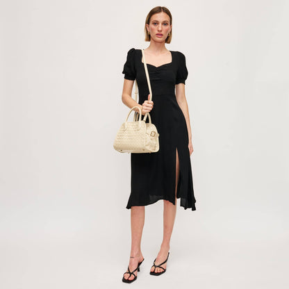 Kristie Woven Crossbody: Tan