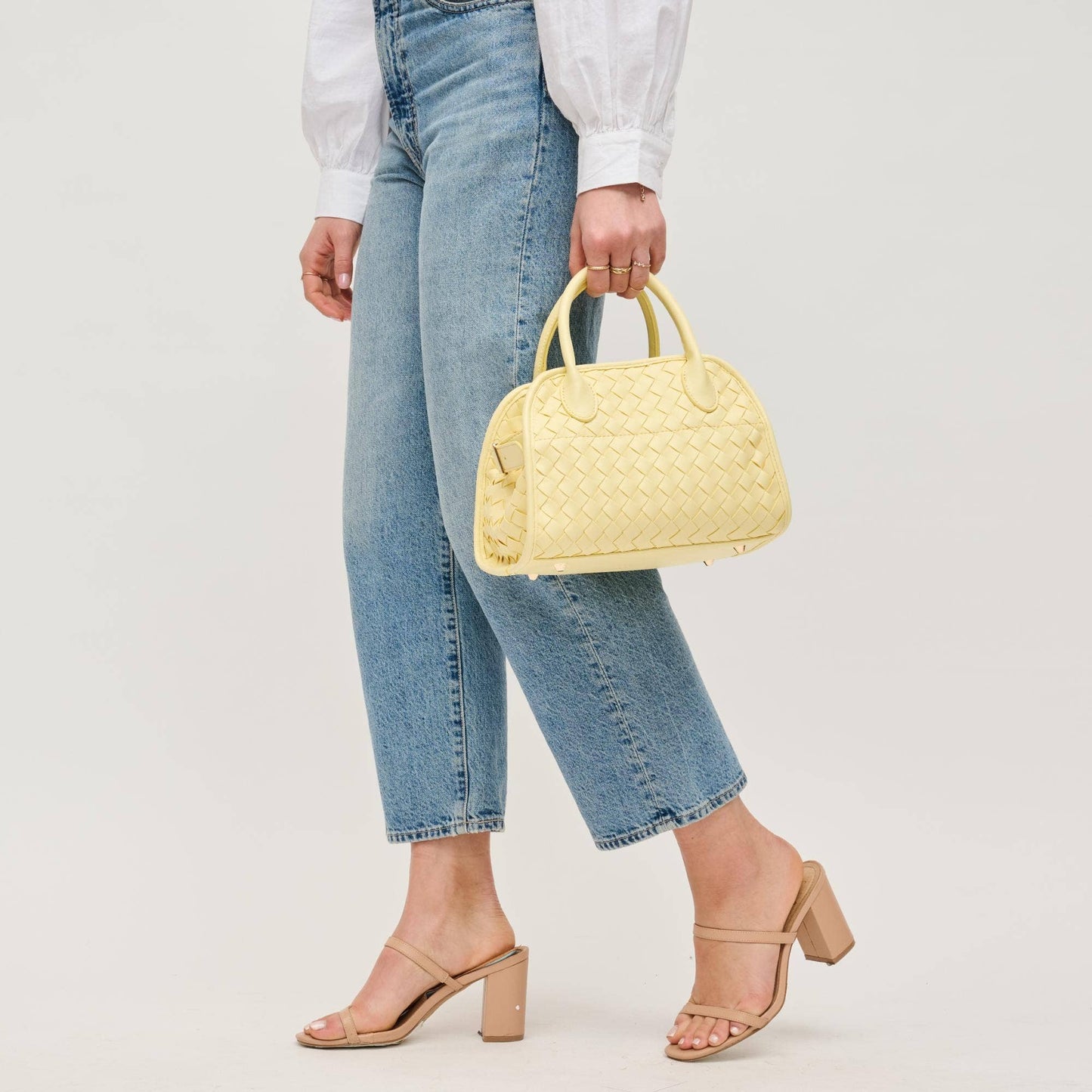 Kristie Woven Crossbody: Ivory