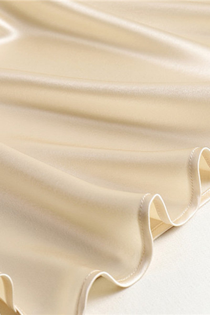 Sydney Beige Satin Skirt
