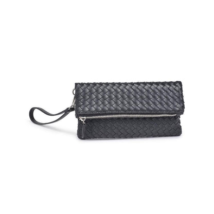 Aria Woven Wristlet Clutch: Merlot