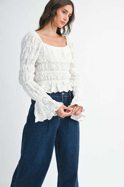 Elegance White Lace Blouse