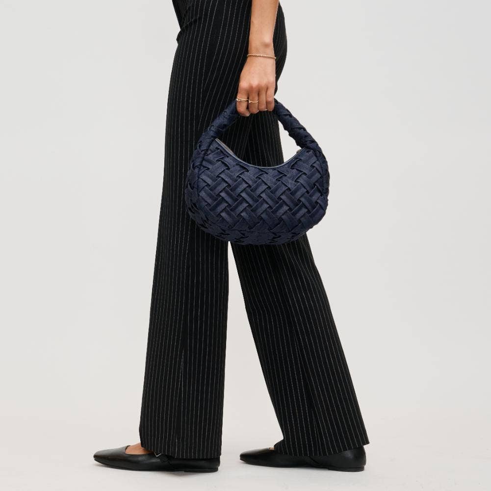 Noreen Woven Clutch: Oatmilk