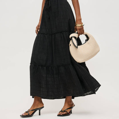 Paloma Knot Straw Crossbody: Tan