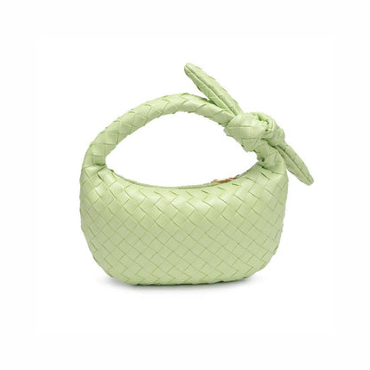 Lizbeth Woven Knot Clutch: Oatmilk