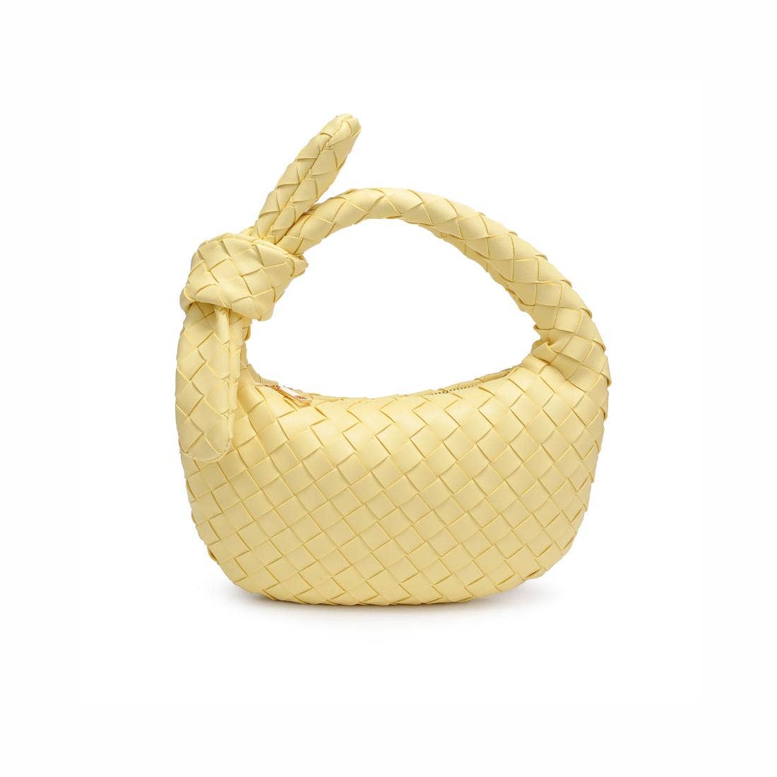 Lizbeth Woven Knot Clutch: Oatmilk