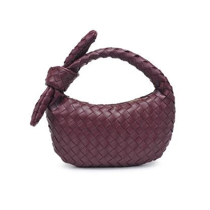 Lizbeth Woven Knot Clutch: Oatmilk