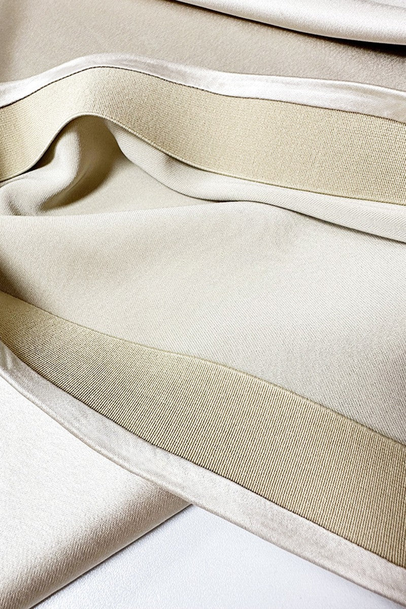 Sydney Beige Satin Skirt