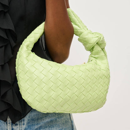 Lizbeth Woven Knot Clutch: Oatmilk