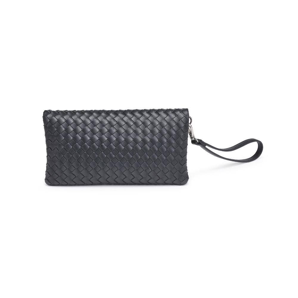 Aria Woven Wristlet Clutch: Merlot