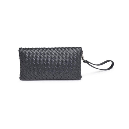 Aria Woven Wristlet Clutch: Merlot