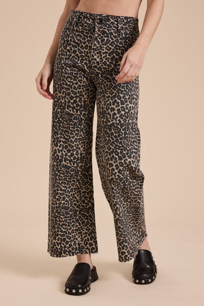 Leopard Wide Leg Pants