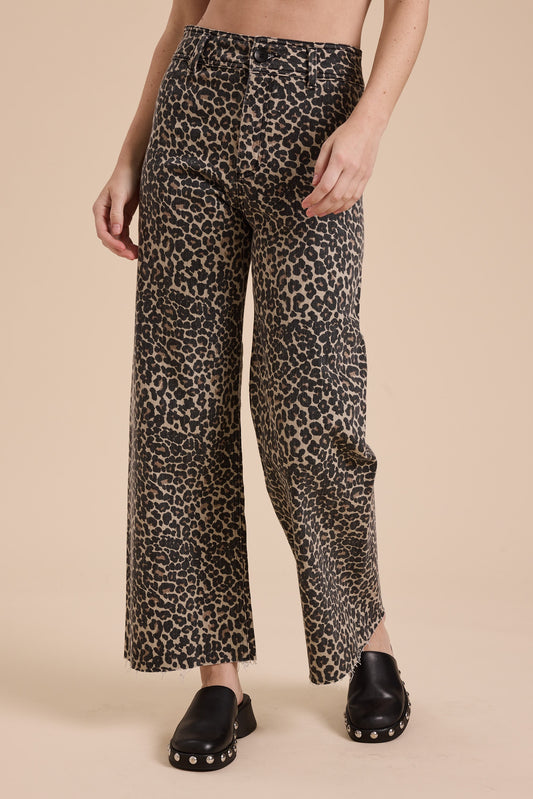 Leopard Wide Leg Pants