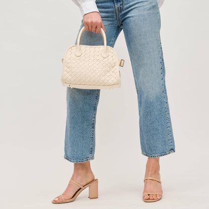 Kristie Woven Crossbody: Tan