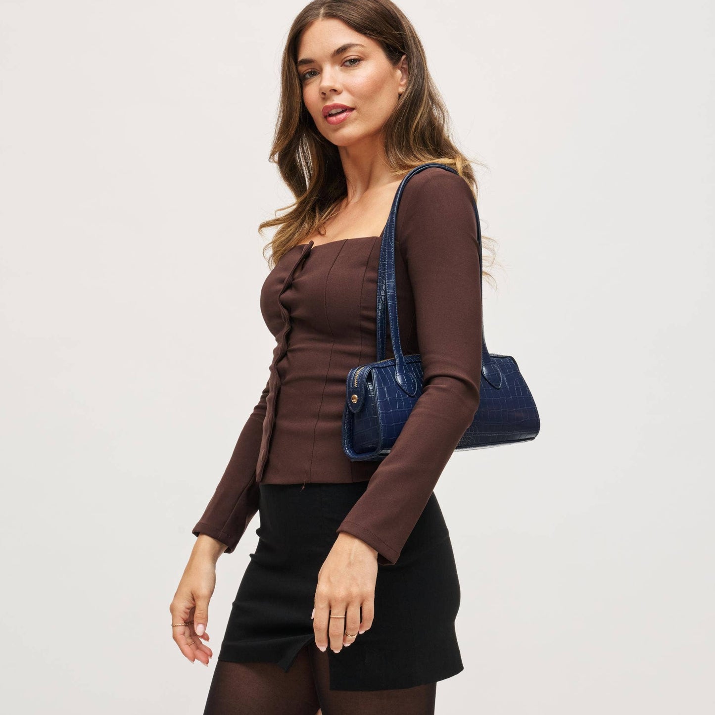 Nessa Shoulder Bag: Wine