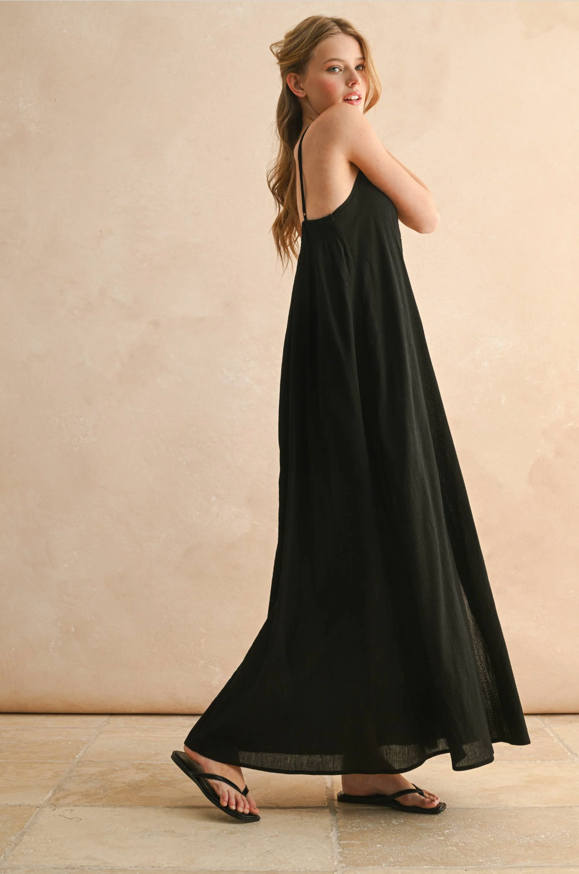 Straw Trimmed Dress