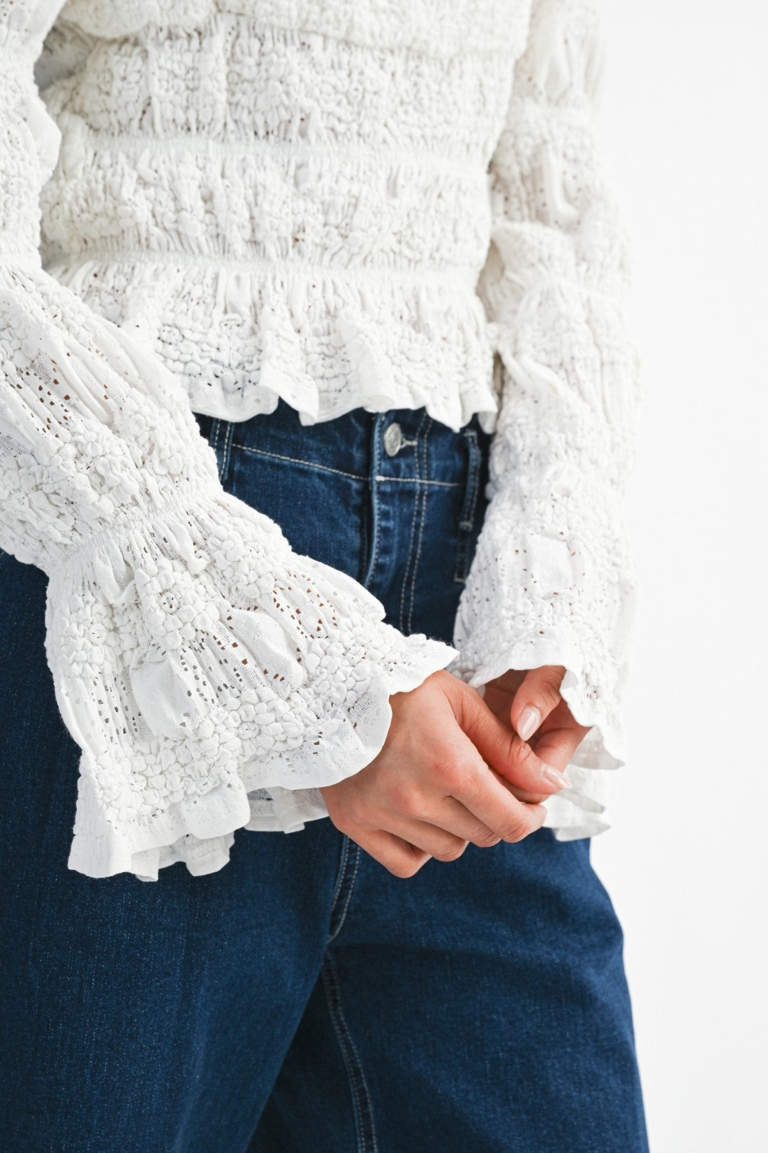 Elegance White Lace Blouse