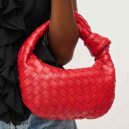 Lizbeth Woven Knot Clutch: Oatmilk