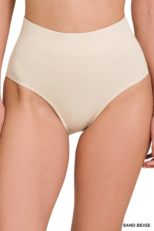 Nude Cotton High-Waist Underwear