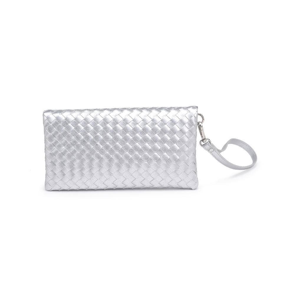 Aria Woven Wristlet Clutch: Merlot
