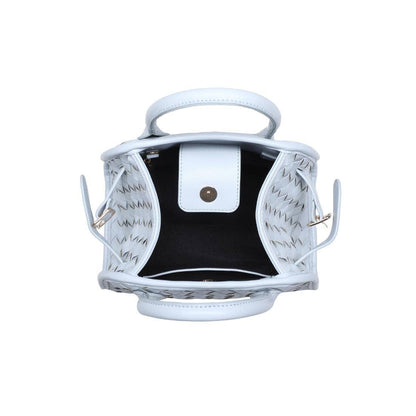 Kristie Woven Crossbody: Tan