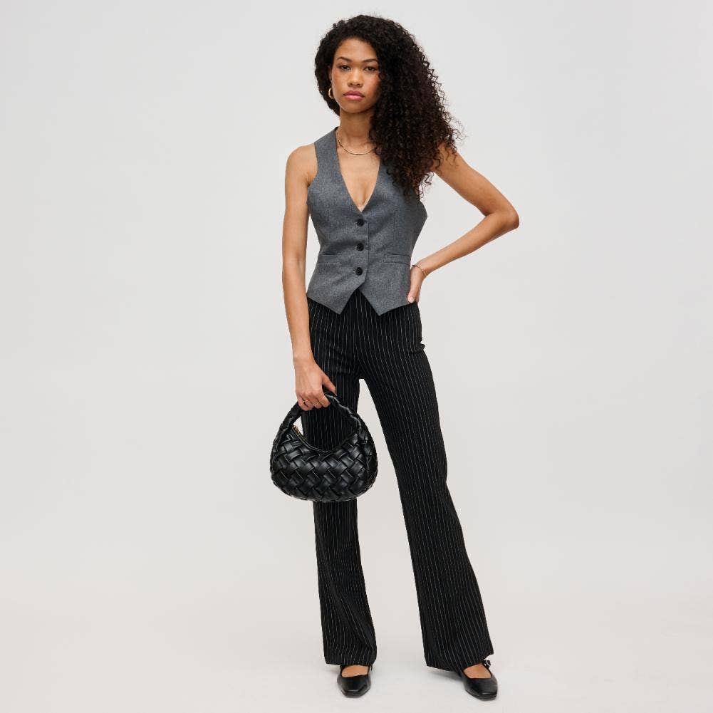 Noreen Woven Clutch: Oatmilk