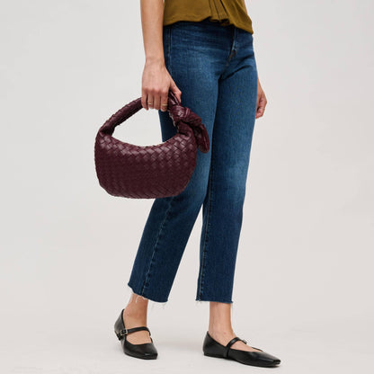Lizbeth Woven Knot Clutch: Oatmilk