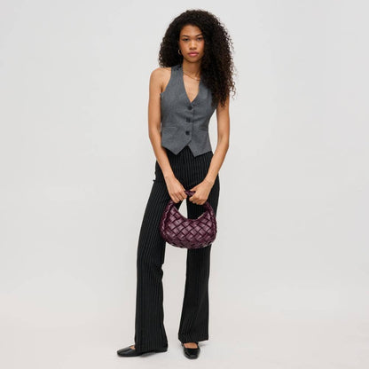 Noreen Woven Clutch: Oatmilk