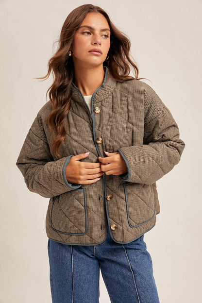 Olive Wood Quilted Jacket