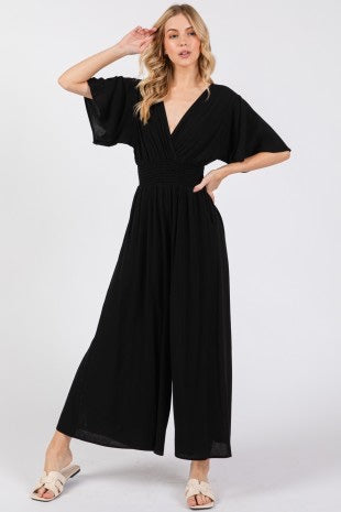 Black Gauze Jumpsuit