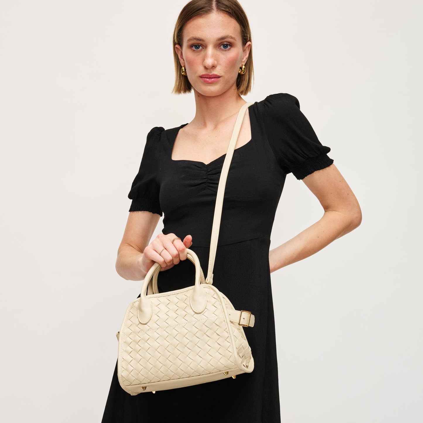 Kristie Woven Crossbody: Chocolate