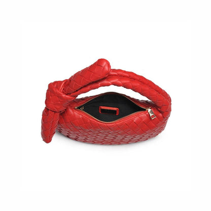 Lizbeth Woven Knot Clutch: Oatmilk