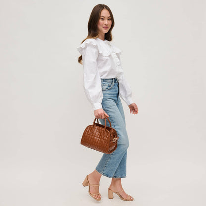 Kristie Woven Crossbody: Ivory