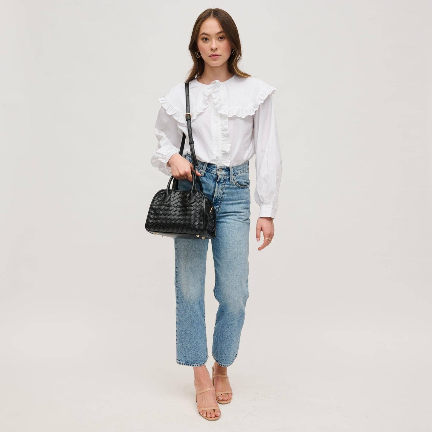 Kristie Woven Crossbody: Ivory