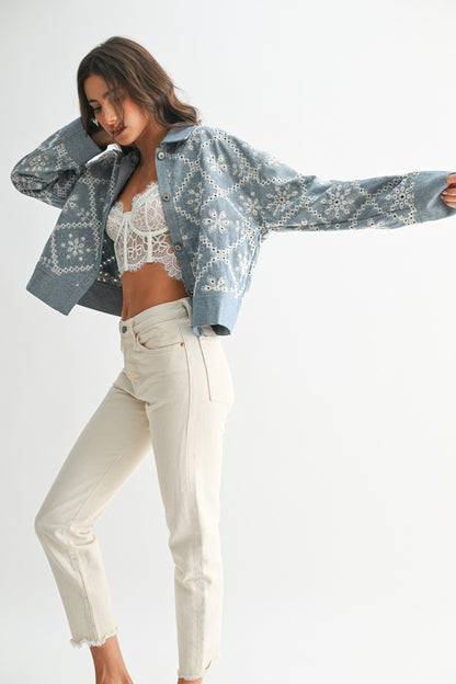 Embroidered Denim Jacket