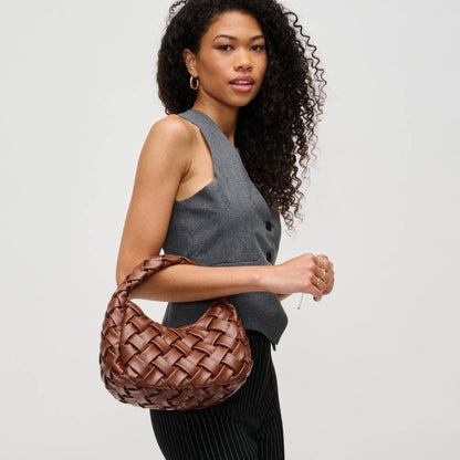 Noreen Woven Clutch: Oatmilk