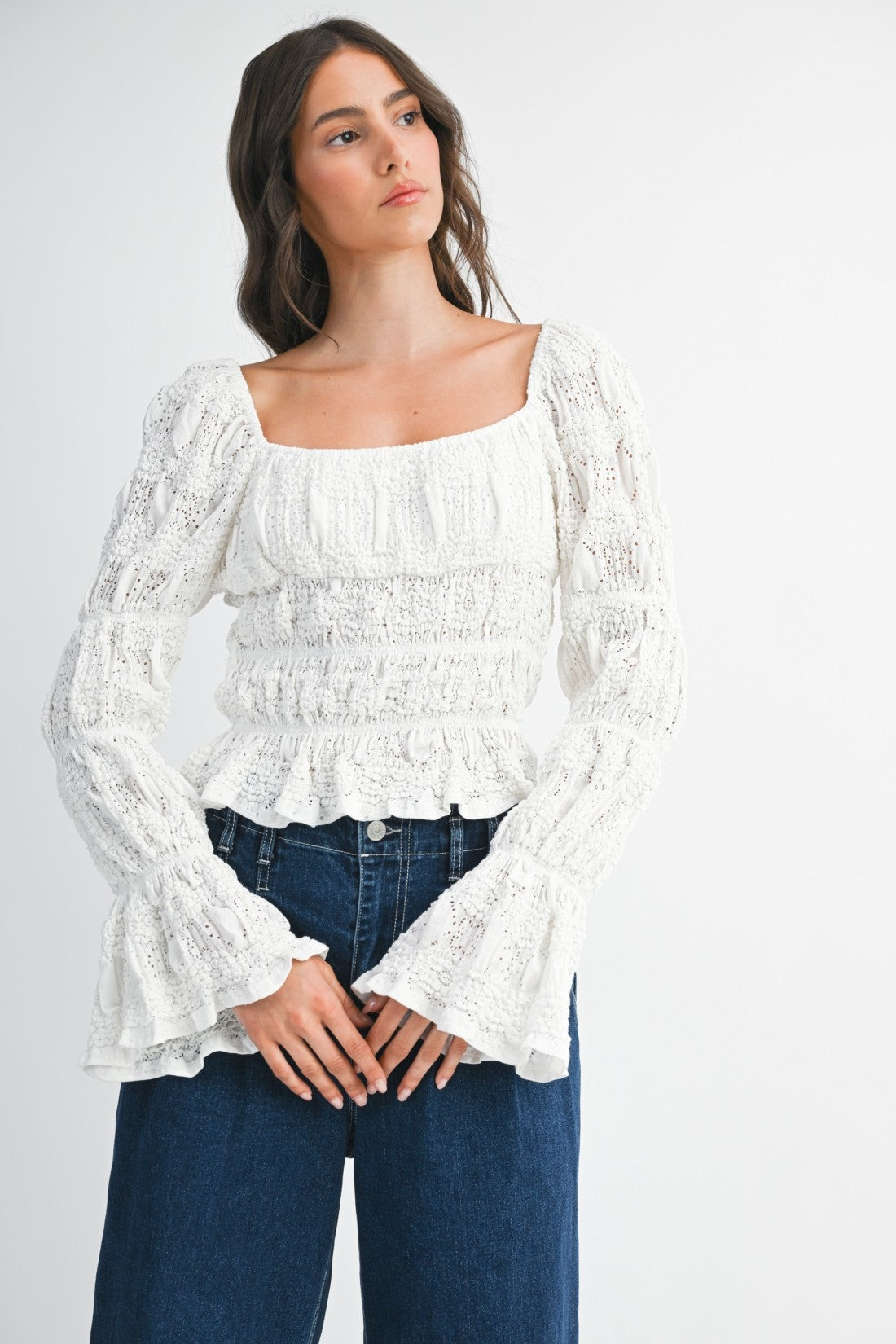 Elegance White Lace Blouse