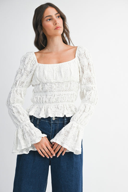 Elegance White Lace Blouse