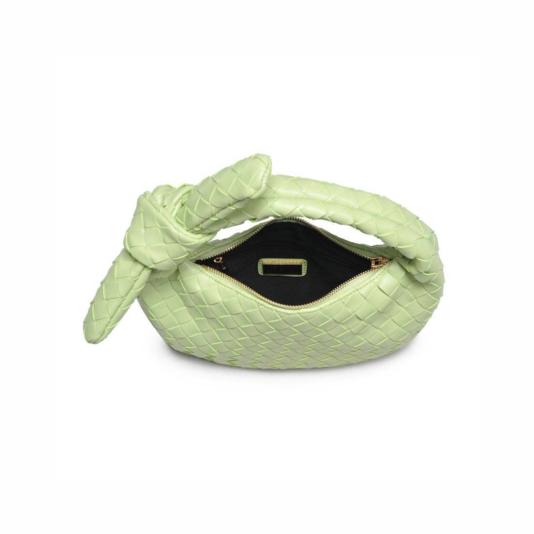 Lizbeth Woven Knot Clutch: Oatmilk