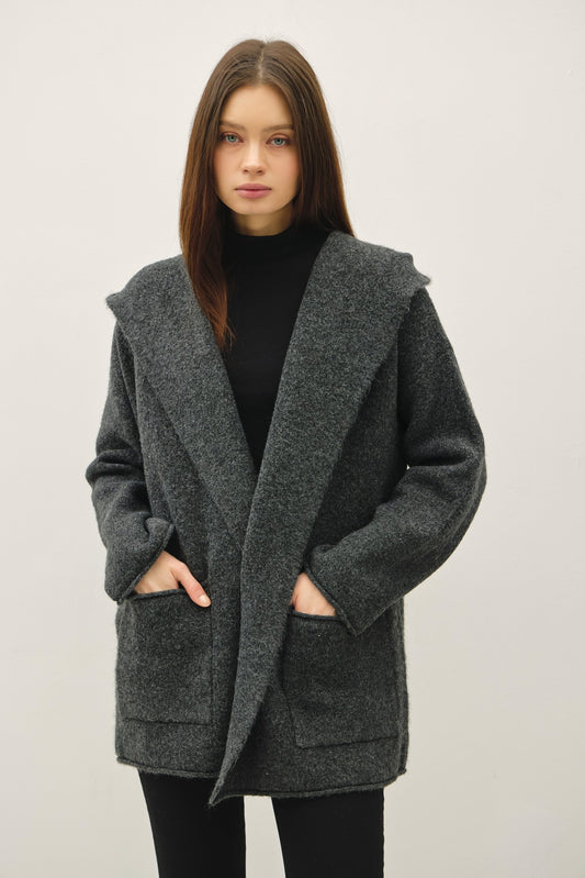 Charcoal Relaxed Cardigan