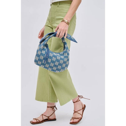 Paloma Knot Straw Crossbody: Tan