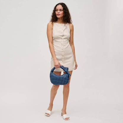 Lizbeth Woven Knot Clutch: Oatmilk