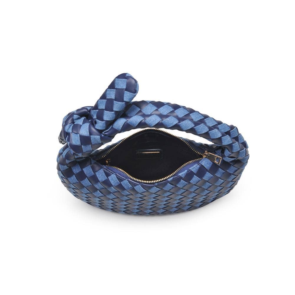 Lizbeth Woven Knot Clutch: Oatmilk