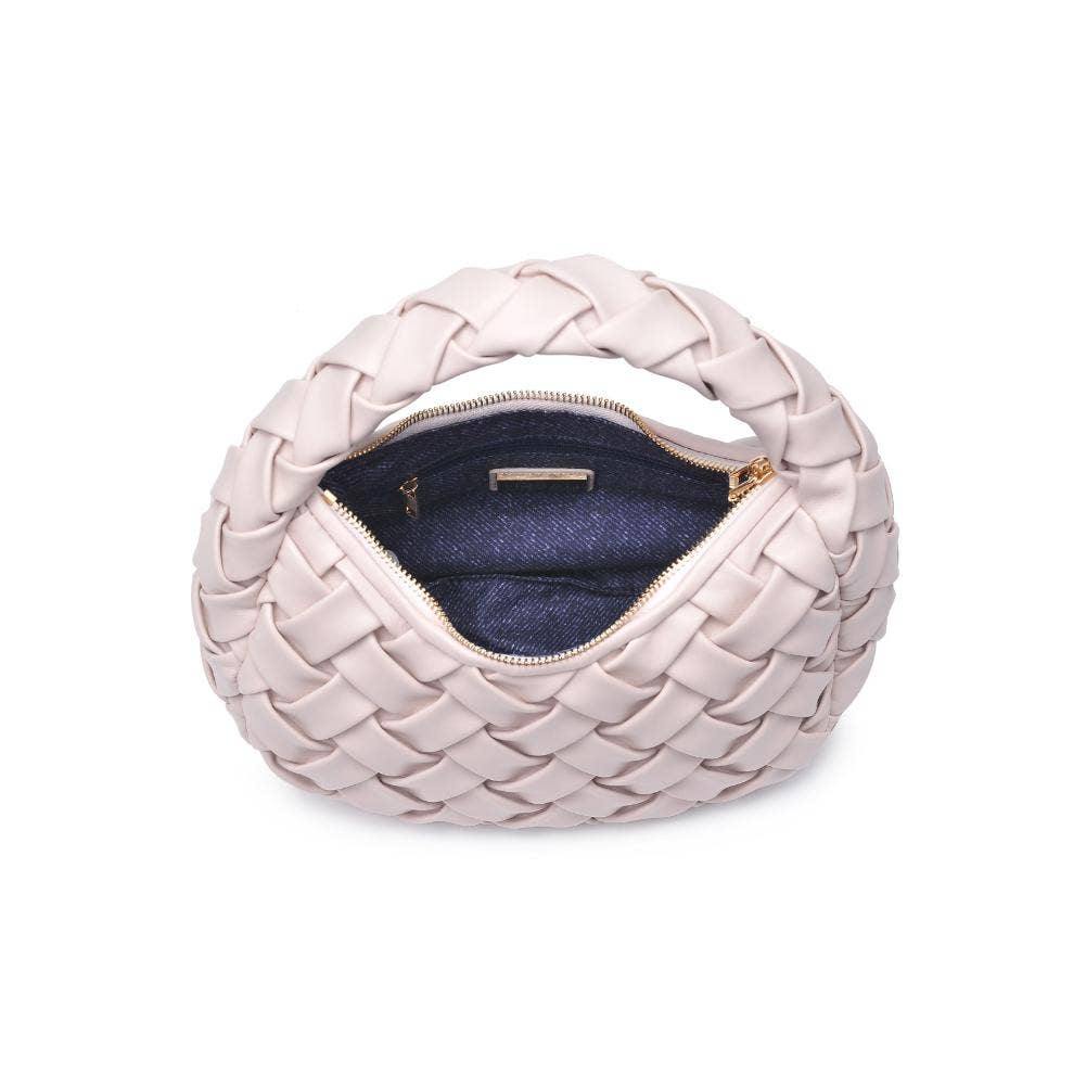 Noreen Woven Clutch: Oatmilk